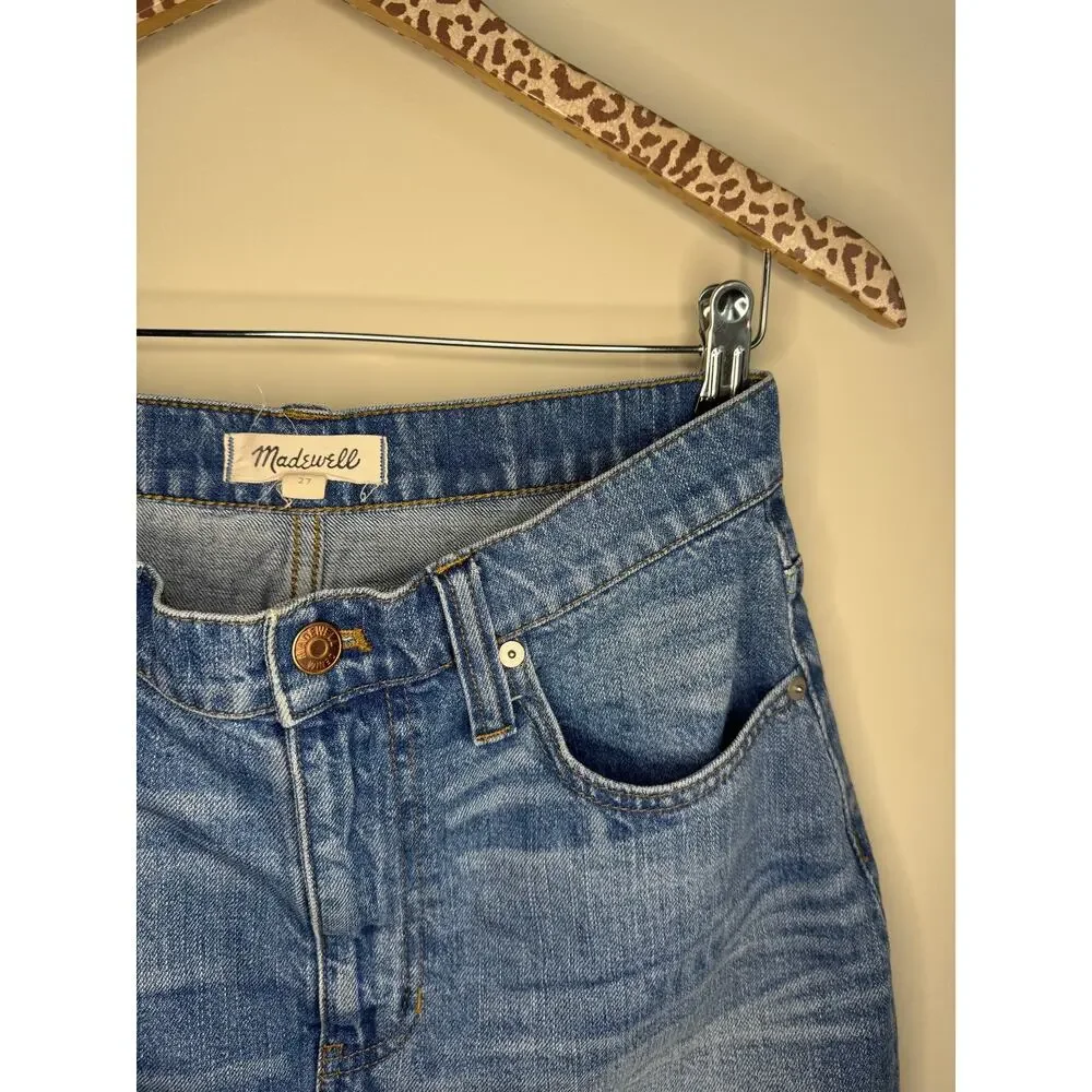 Madewell Denim Frayed Hem Mini Skirt sz 27